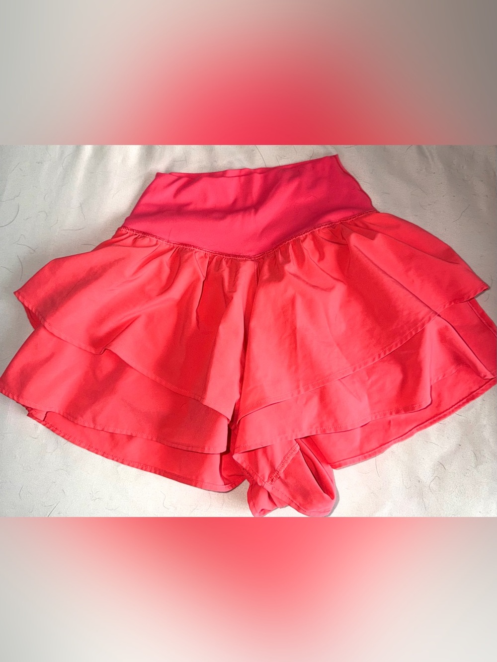 AERIE CORAL DOUBLE LAYER SHORTS SIZE XXS